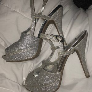 Silver prom/formal shoes